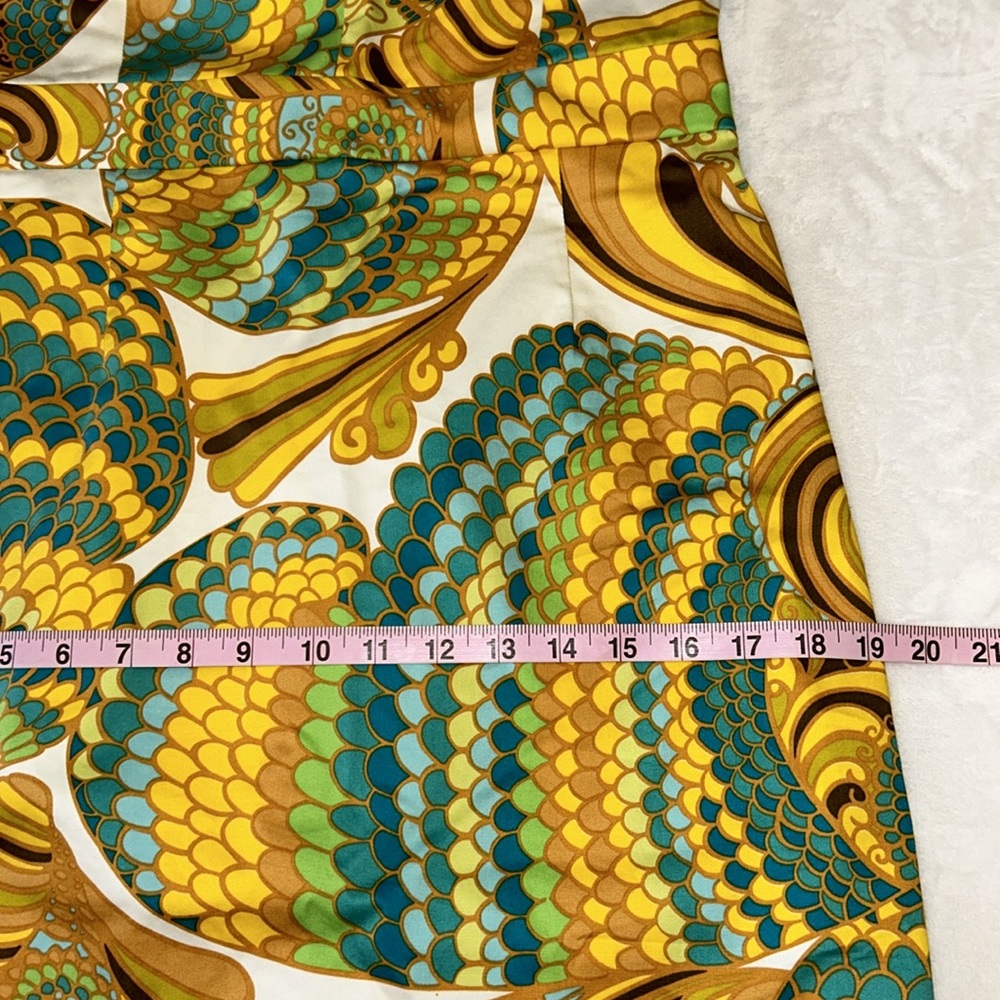 Banana Republic Strapless Tropical Print Sheath Dress in Yellow & Green - Picture 8 of 9